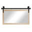 Miroir rustique moderne avec rail de porte de grange en acier-824512039-824512033