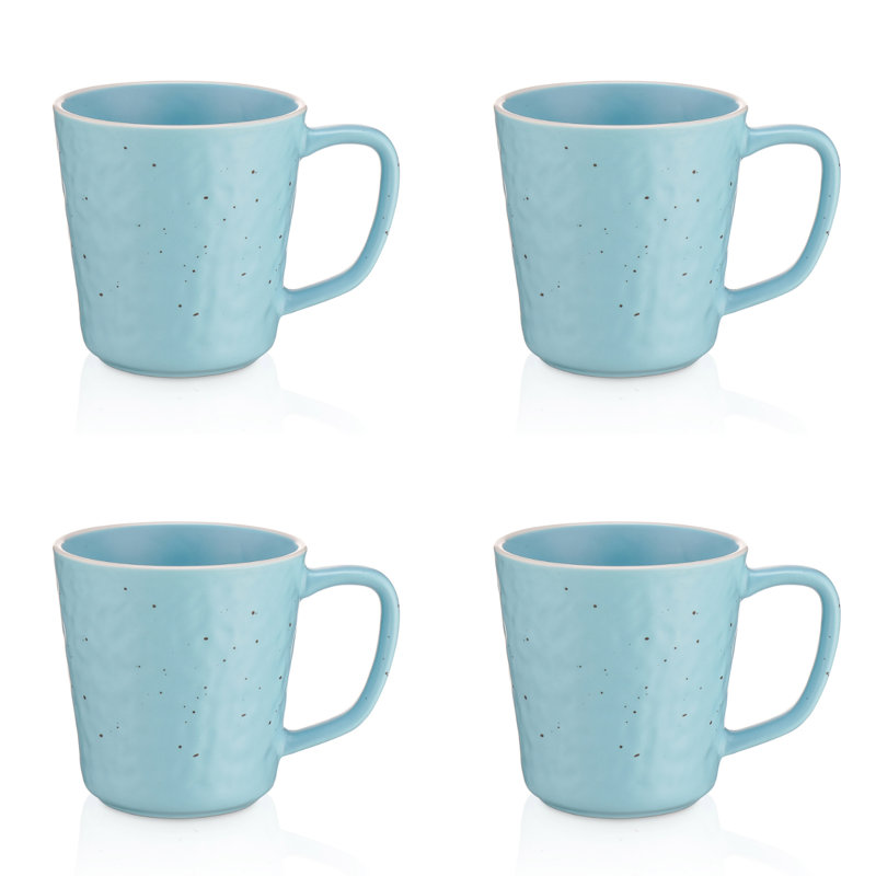 Stone Lain Elena 4-Piece Mug Set Stoneware, Blue