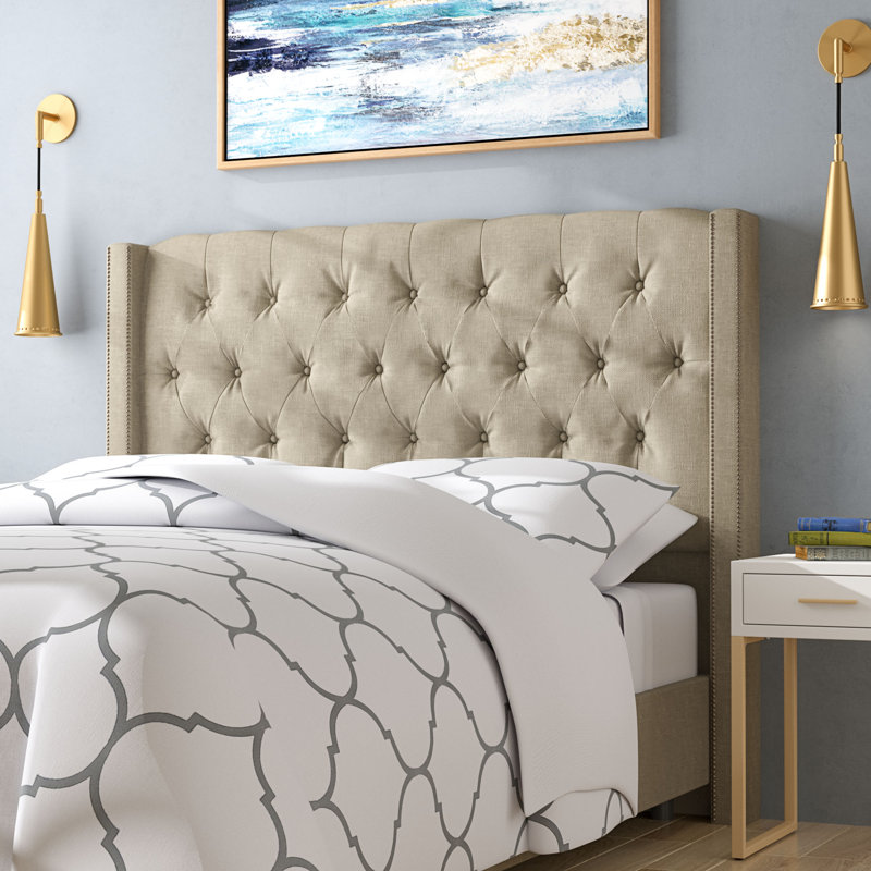 Lit tapissier standard Breckin, Très grand californien, Classic Ocean Velvet