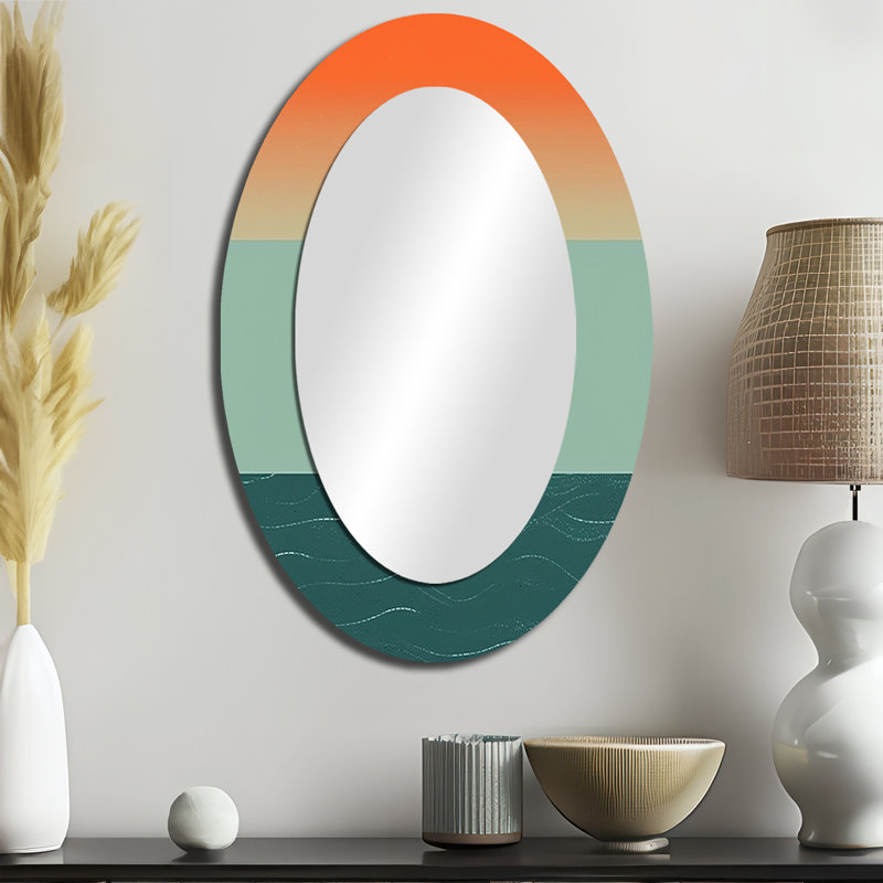Miroir mural Minimalisme Solidate Landscape VI - Orange, 36 po x 24 po