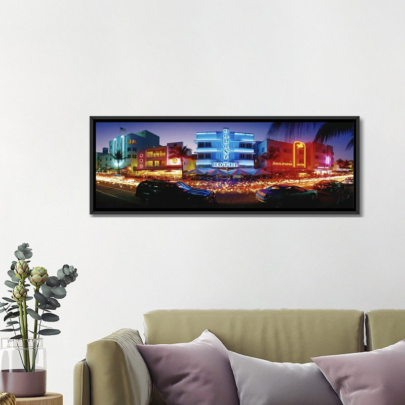 «Florida, Miami Beach», reproduction de photo sur toile, H 16 po x l 48 po x P 1,5 po, Toile tendue