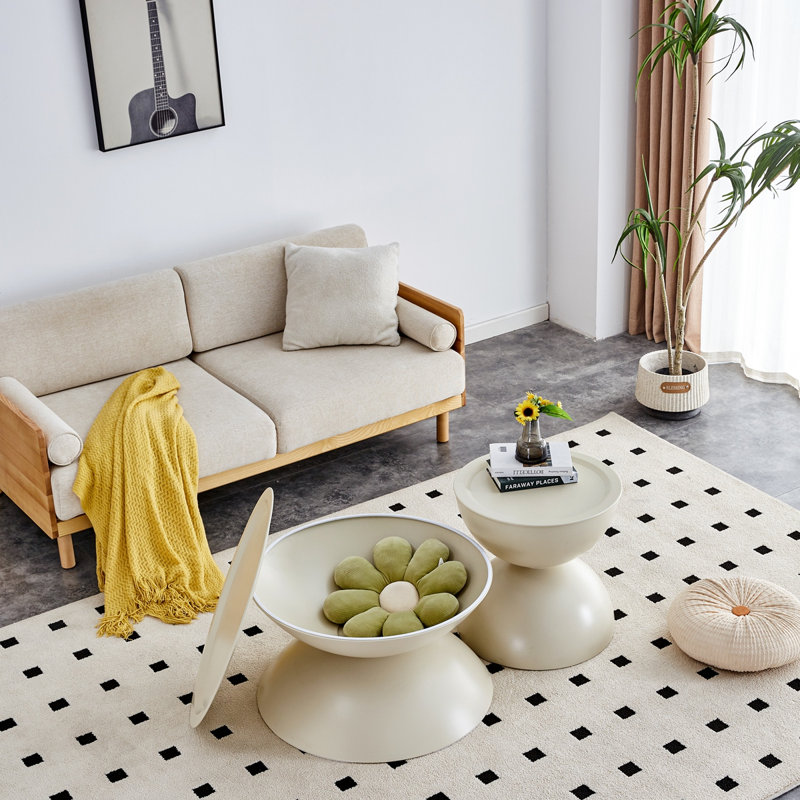 Ensemble de 2 tables rondes Milk