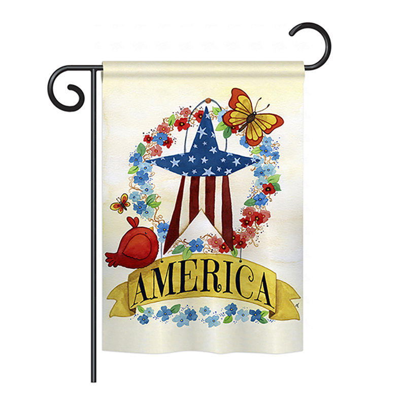 Patriotic Multi-Color Polyester House Flag 28" x 40"