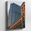 Toile «A Urban Striking Composition» mettant en vedette la juxtaposition de styles architecturaux avec un art mural moderne noir élégant-1159052321