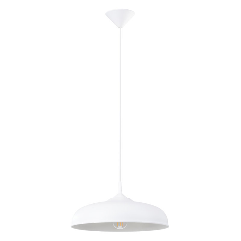 1 - Light Stainless Steel Pendant, White