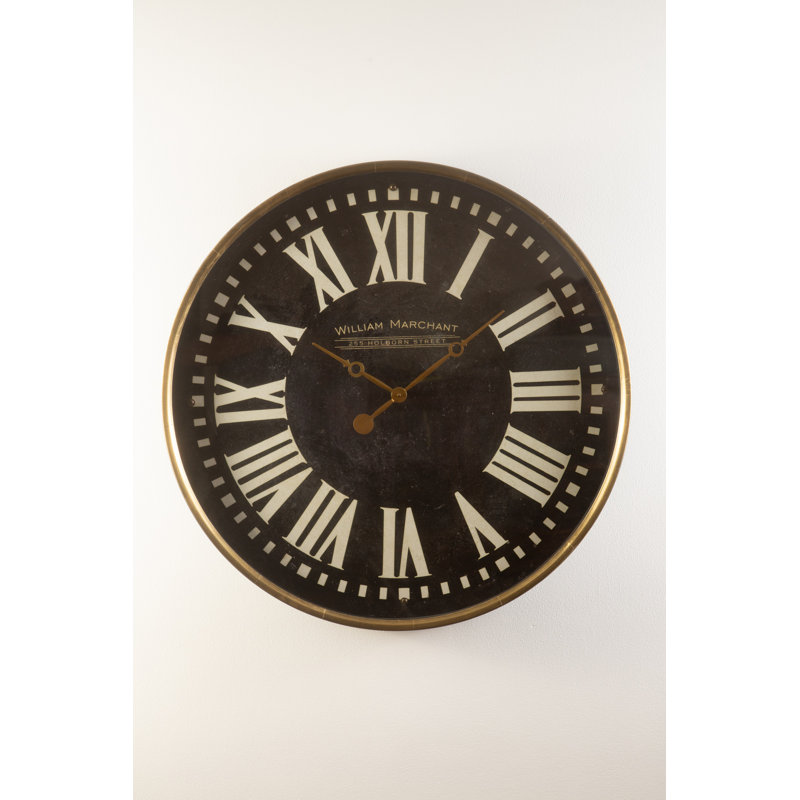 Malyke Metal Wall Clock, Black