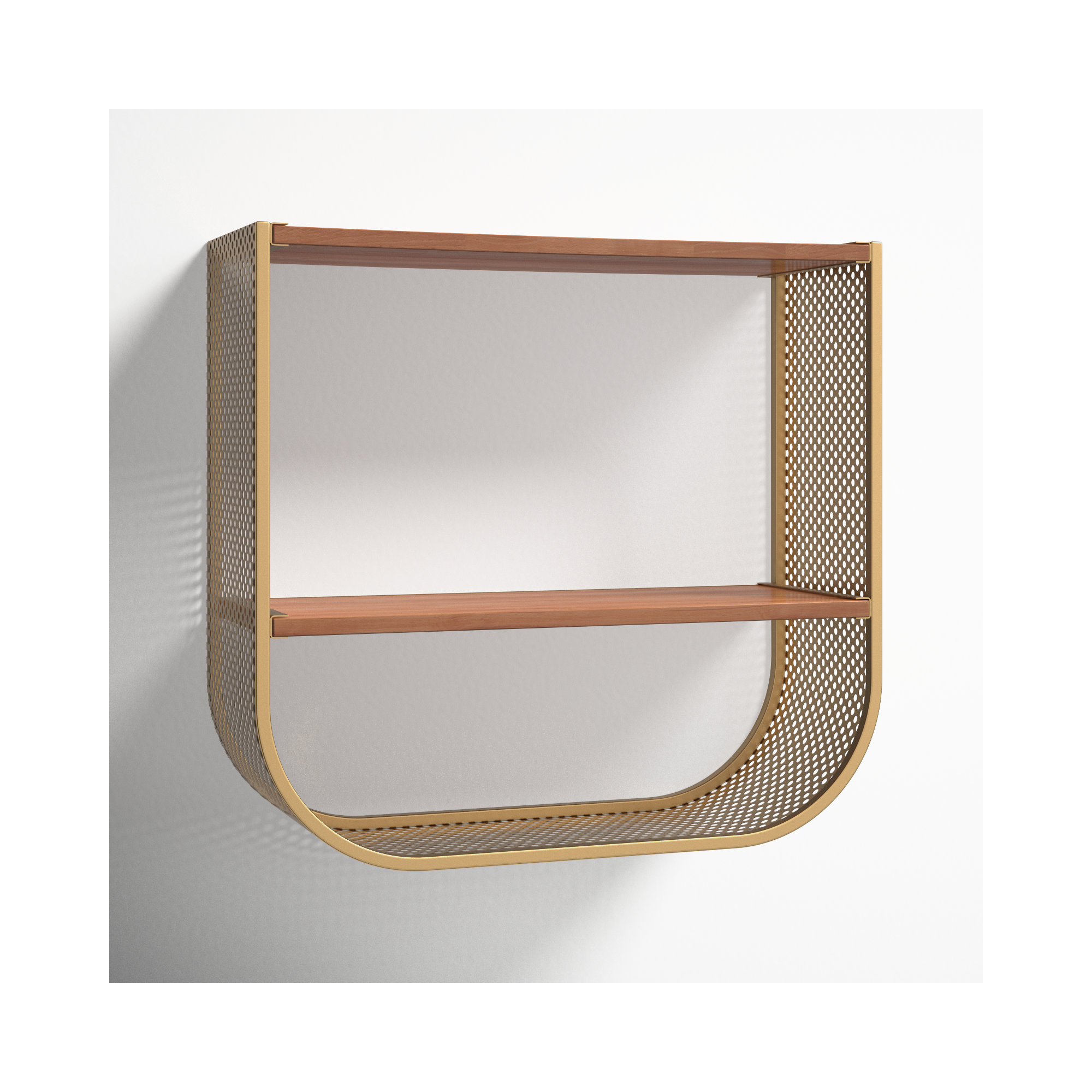 2 Piece Metal Tiered Wall Shelf
