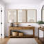 "Mid-Century Modern Boho" Duotone Beige Abstract Lines-73227861-119460497