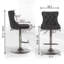 Tabouret de bar pivotant en velours doré épais réglable de 27 à 35 po, tabouret de bar moderne 2 pièces