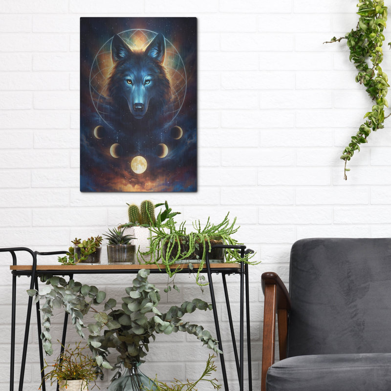 «Dream Catcher Wolf» par JoJoes Art, H 16 po x l 12 po
