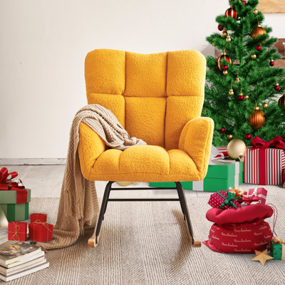 Modern Upholstered Indoor Rocking Chair For Nursery, Living Room, Bedroom by George Oliver