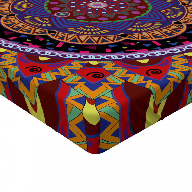 Mandala Microfiber Fitted Sheet, Twin XL Fitted Sheet