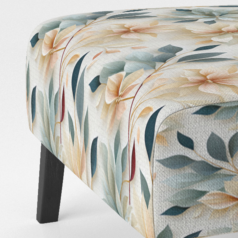 Subtle Whispers - Fauteuil de chambre rembourré de style campagnard, fauteuil d'appoint rustique floral