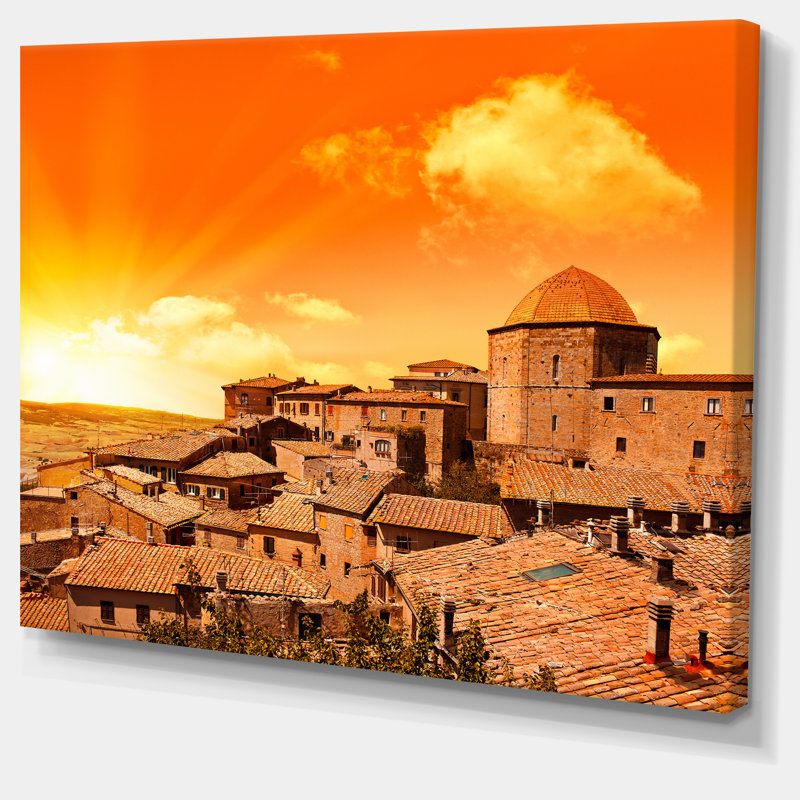 «Wonderful Italy Tuscany Hill at Dawn», reproduction de photo sur toile tendue, H 8 po x l 12 po