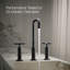 Robinet de lavabo de salle de bain espacé Purist® avec poignées en croix et bec en col de cygne haut-93591907