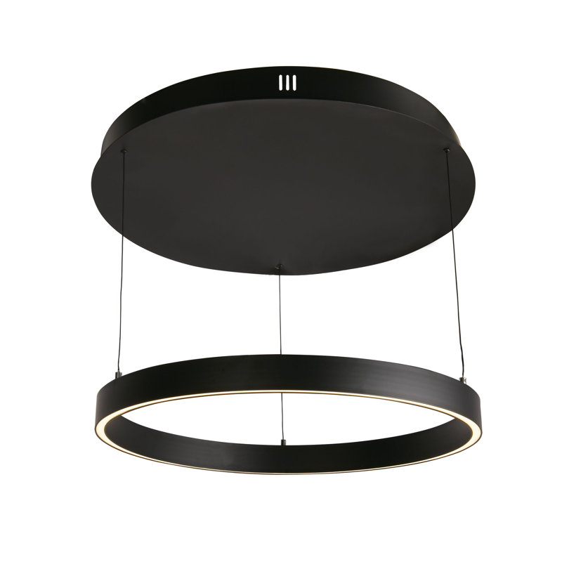 Clintin 1 - Light LED Simple Pendant, Black