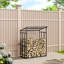 110cm W x 70cm D Metal Log Store