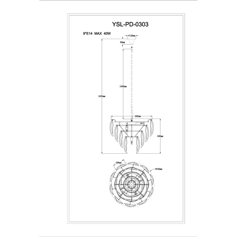 Gina 9 - Light Chandelier