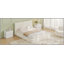 Pourtour de grand lit sans cadre AirFrame, coussin éponge rembourré en nuage de 8,7 po, assemblage facile (sans la base de lit), blanc cassé