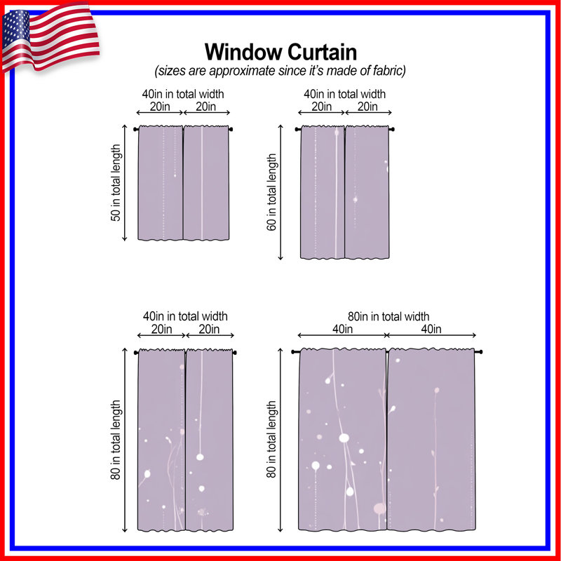 Rideaux abstraits abstraits et transparents - 2 panneaux, 40 po x 50 po - 2 panneaux, Transparent