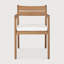 Jack Outdoor Teak Dining Armchair-1998580687