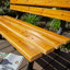 Clayton Metal and Wooden Outdoor Bench