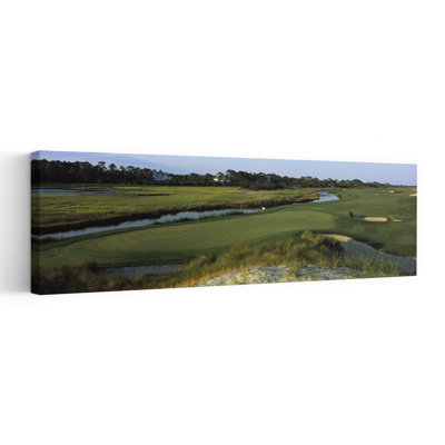 River and a golf course Ocean Course Kiawah Island Golf Resort Kiawah Island Charleston County South Carolina USA 1 Piece Wrapped Canvas Panoramic Wall Art