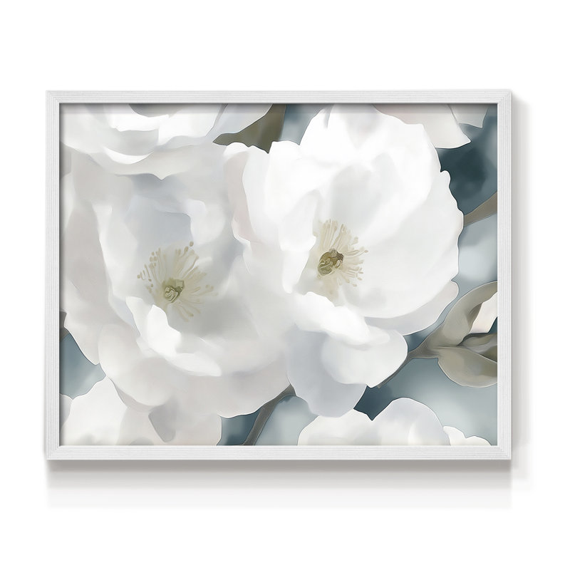 Série florale XXII, impression encadrée, H 8 po x l 10 po, Blanc