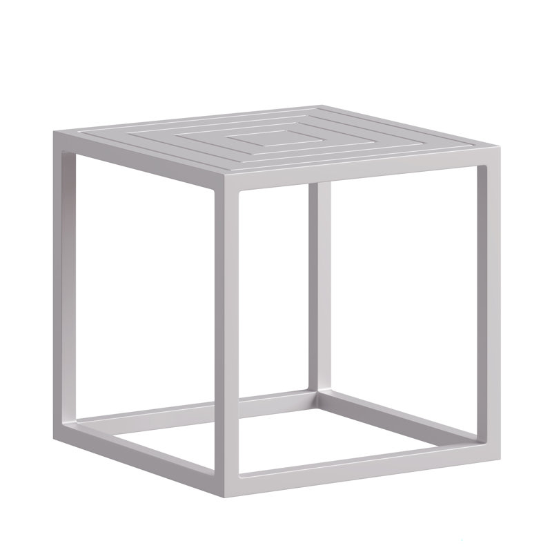 Square End Table, French Gray