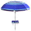 Parasol de plage de 84 po avec table intégrée avec ancre de sable et inclinaison-209374322