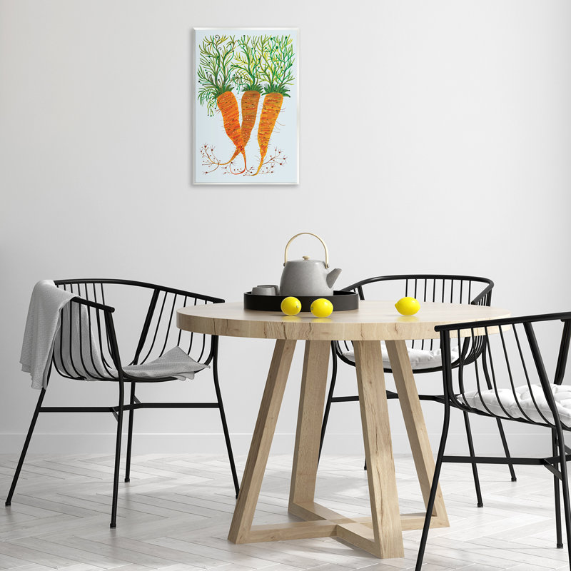 «Whimsical Garden Carrots», plaque murale par Kay Widdowson, H 19 po x l 13 po