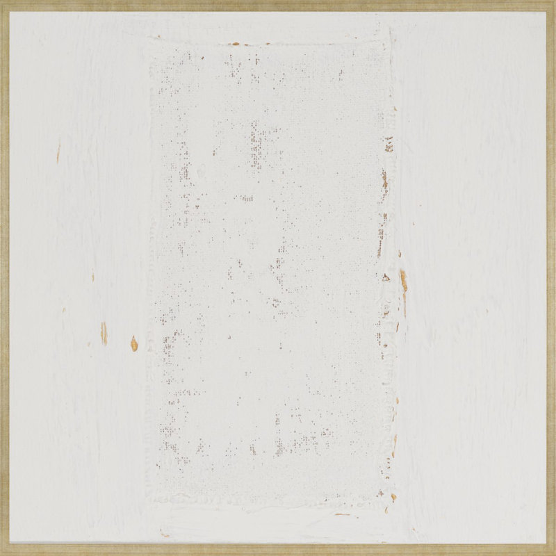 Bashful - peinture sur toile, Cadre argenté caramel