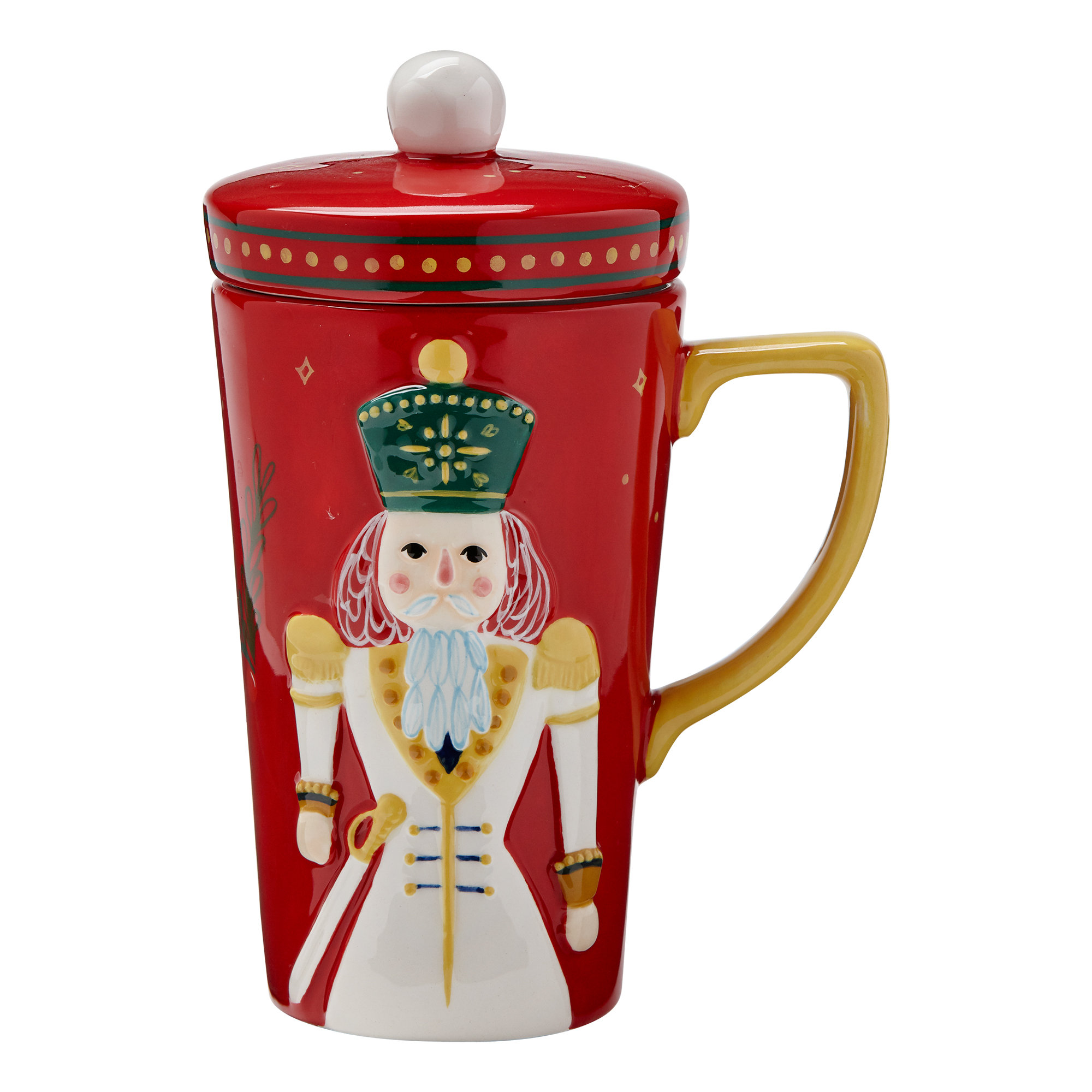 TAG Red Nutcracker Mug With Lid Coffee & Tea Mug Christmas Xmas Holiday ...