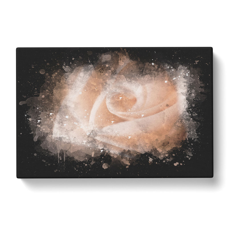 Light Pink Rose - Wrapped Canvas Painting Print, 60cm H x 91cm W x 3cm D