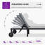 Chaise longue d'extérieur inclinable en aluminium avec roulettes et table pour chaises longues inclinables-501415749