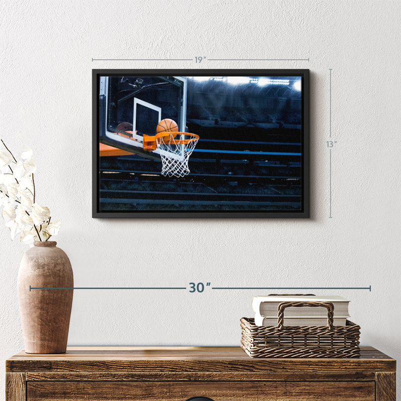 Impression sur toile Basketball Hoop Ball, H 13 po x l 19 po