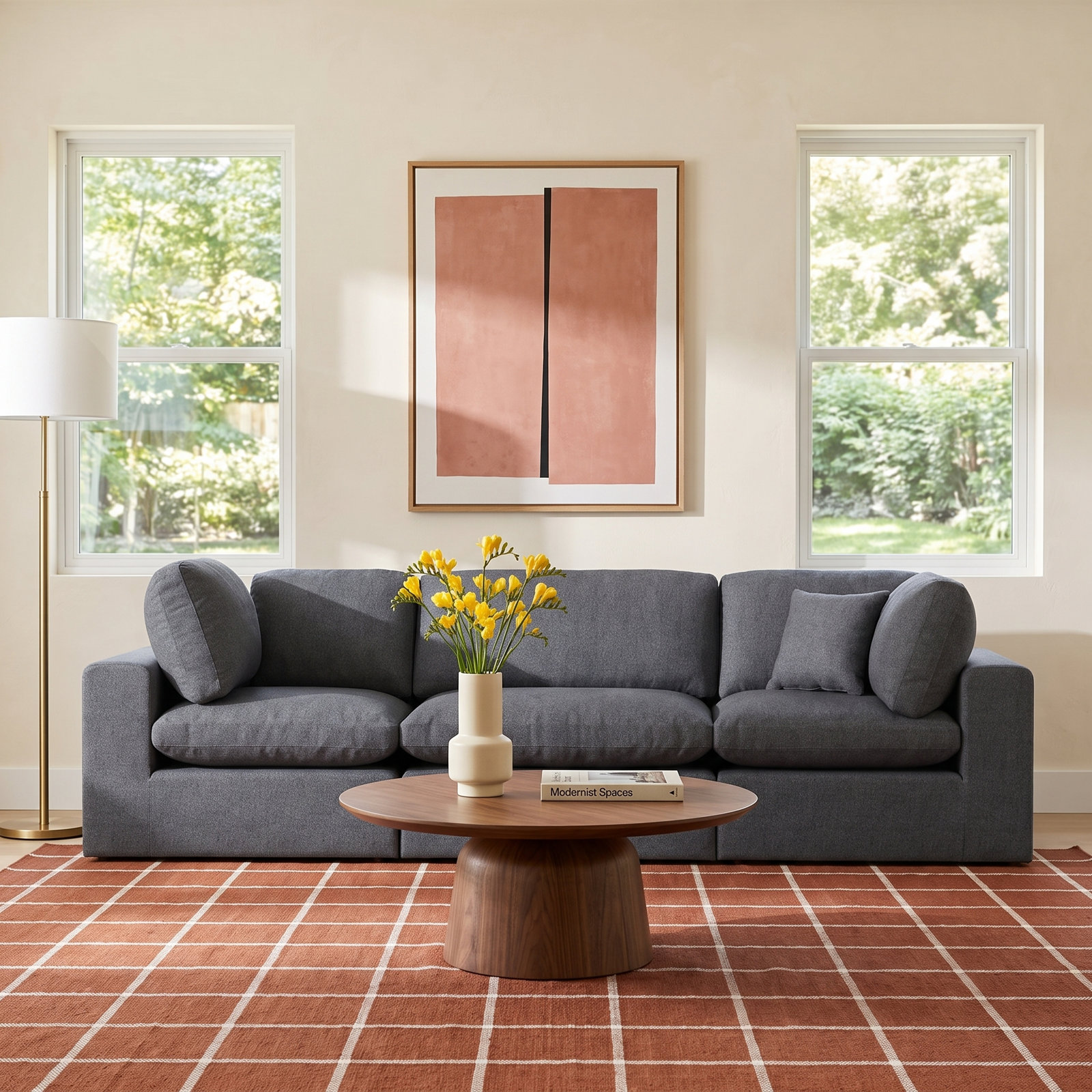 Jossa Modular Sectional, Gray Chenille