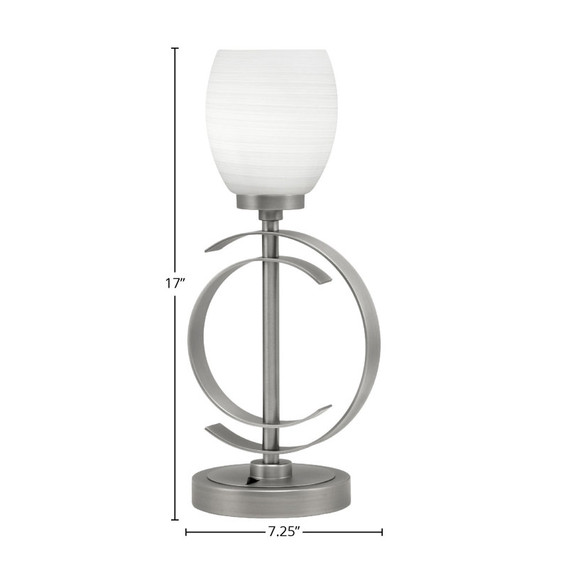Lampe de table en acier inoxydable Jarelin, Blanc, Graphite
