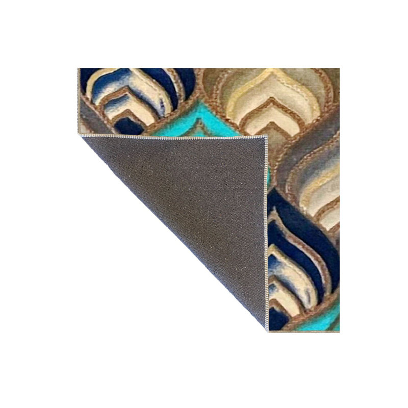 Tapis géométrique multicolore lavable à la machine, Tapis de couloir 3 pi 3 po x 6 pi 7 po