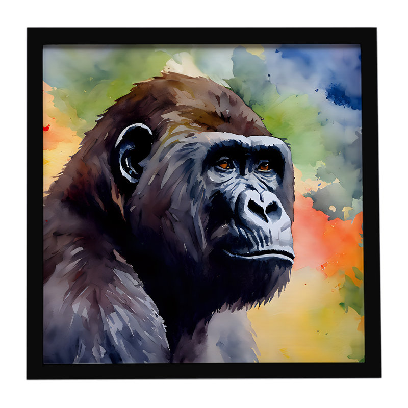 Gorilla Framed Metal Print