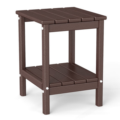 2-tier 14x13in HDPE Outdoor Adirondack Table