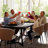 Elegant 71" Modern Dining Table for 8 | Heavy-Duty Metal Frame & Wood Grain Finish