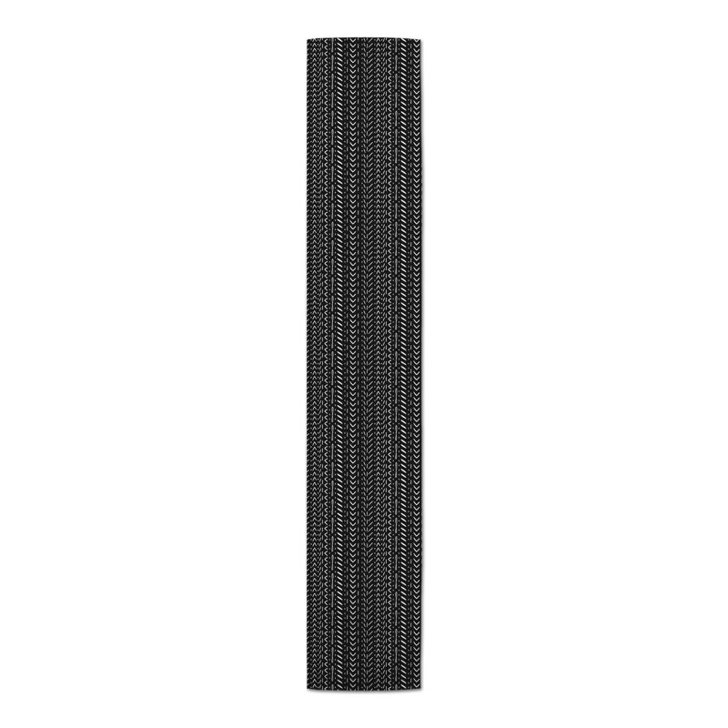 Chemin de table Foltz, Noir, 72 po x 16 po
