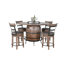 54" Round Wine Barrel Pub Table Set