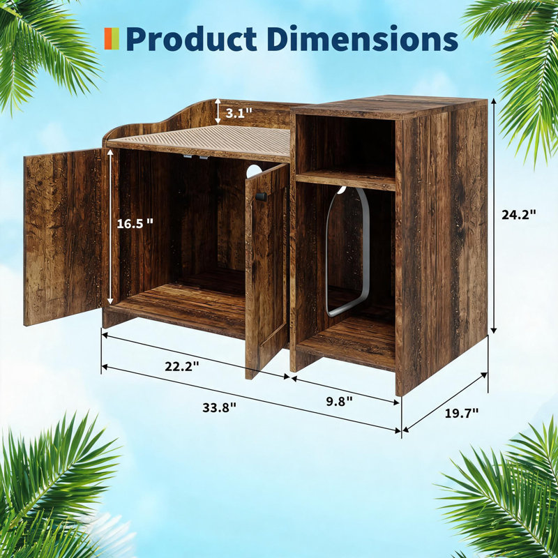 Litter Box Enclosure, Brown