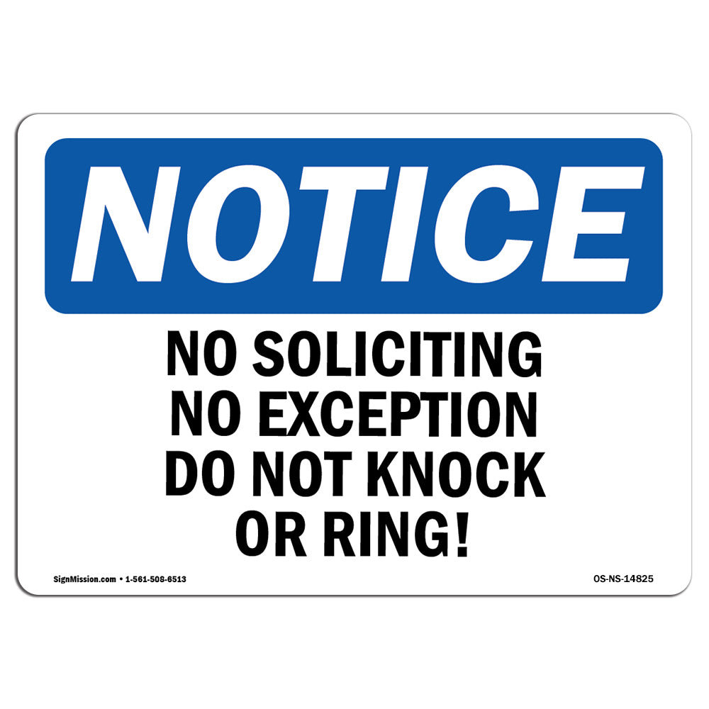 SignMission No Soliciting No Exceptions Do Not Knock or Ring! Sign Wayfair