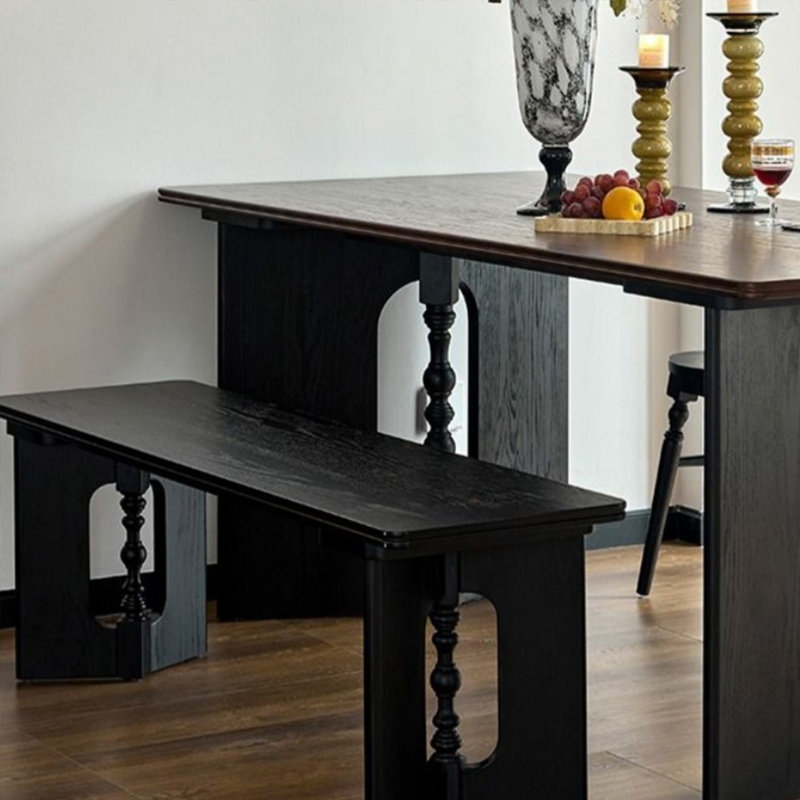 Ensemble de tables rétro et élégantes en bois massif