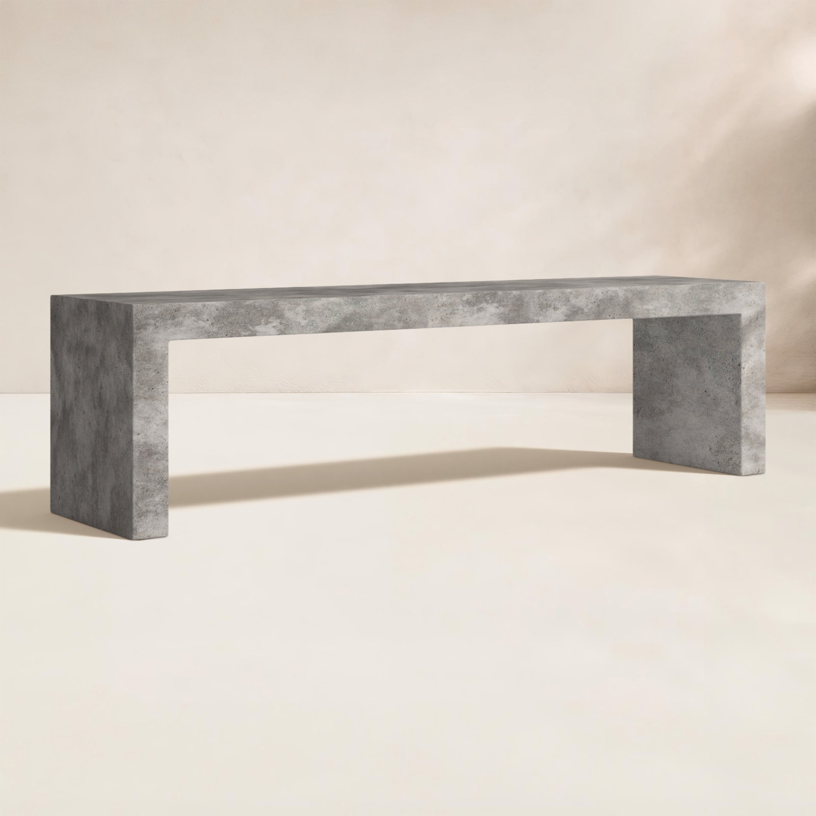 Lionel 63'' Cement Outdoor Bench