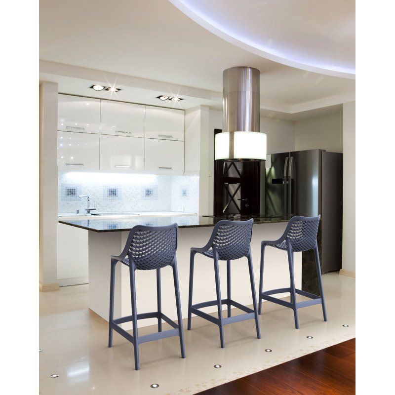 Tabouret de bar pour le patio Farrah, Gris foncé, 29.5"