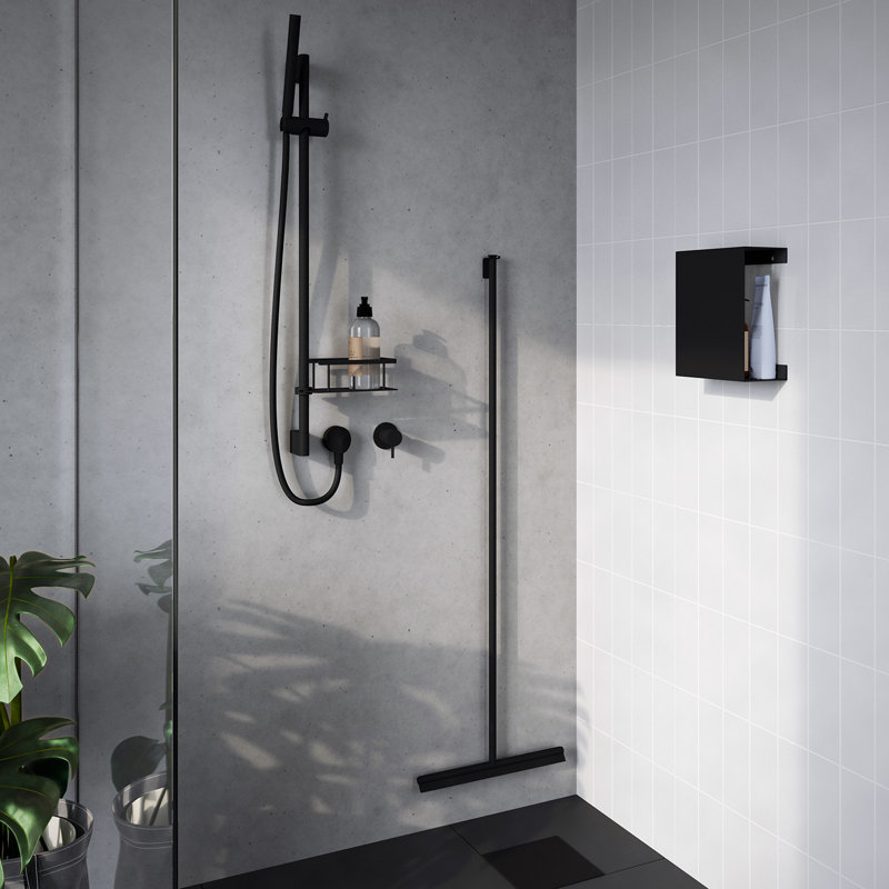 Panier de douche , Noir mat